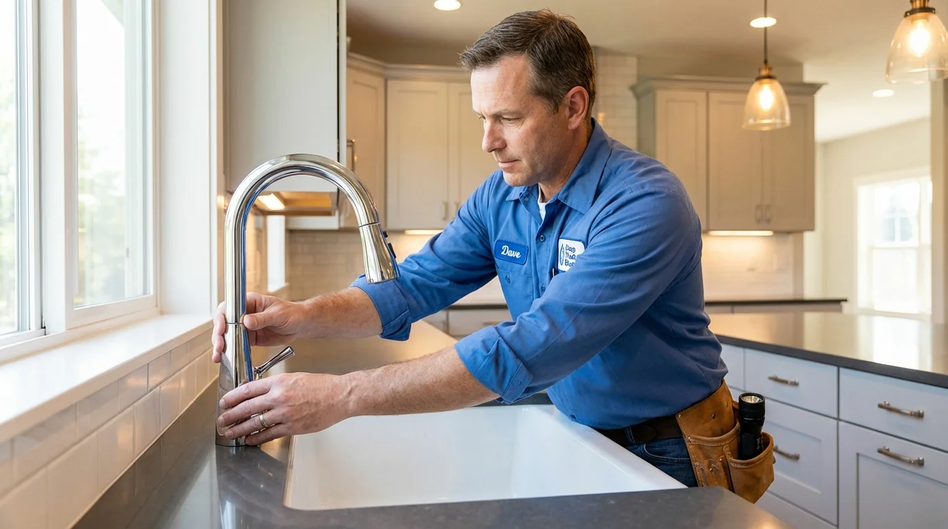 Kitchen faucet installation by Johns Plumbing LLC in Temple Hills